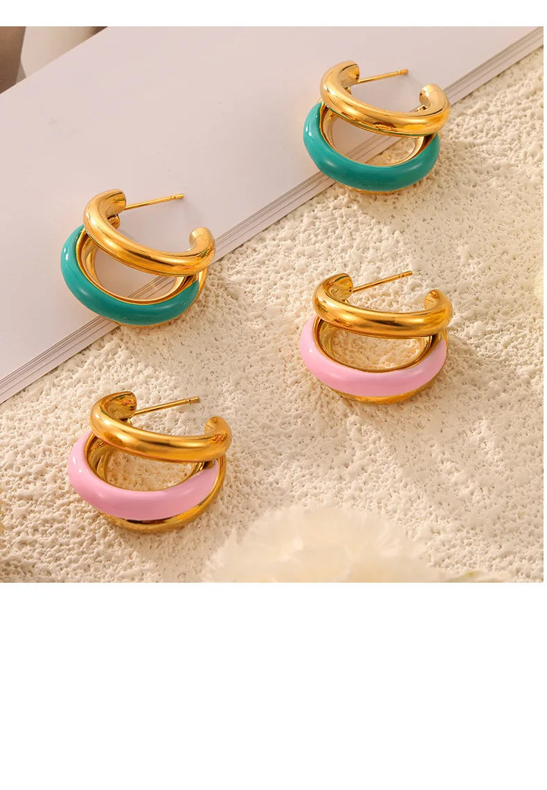 C Shape Earrings