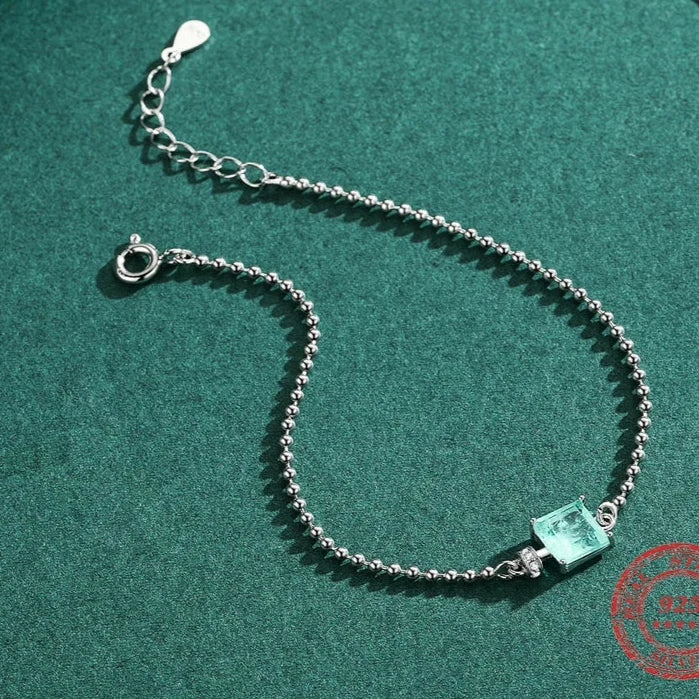 Stirling Luxury Square Tourmaline Bracelet