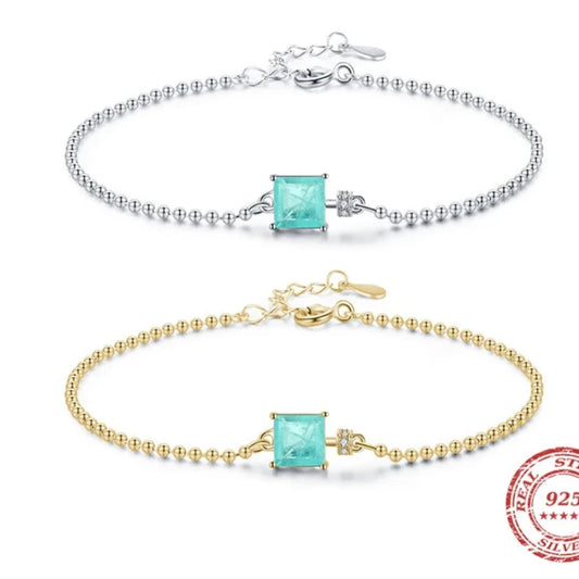 Stirling Luxury Square Tourmaline Bracelet