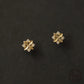 Rhombus Cross Flower Earrings