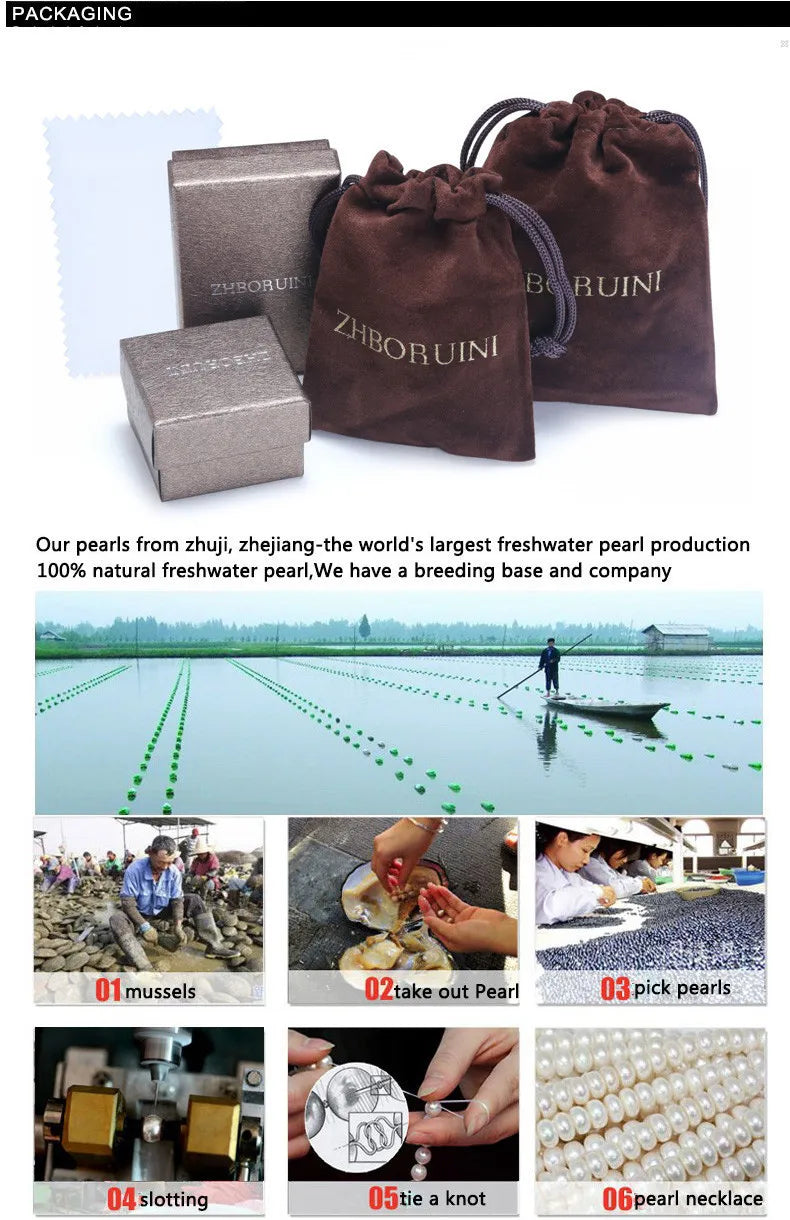 ZHBORUINI Bird's nest Pearl Jewelry Sets Natural Freshwater Pearl Necklace Earrings Zircon Cover With 14k Gold Leaf For Women