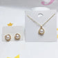ZHBORUINI Bird's nest Pearl Jewelry Sets Natural Freshwater Pearl Necklace Earrings Zircon Cover With 14k Gold Leaf For Women