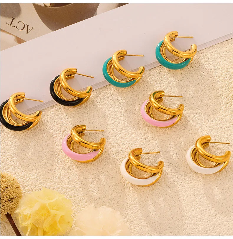 C Shape Earrings