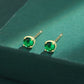 Emerald Round Full Diamond Stud Earring