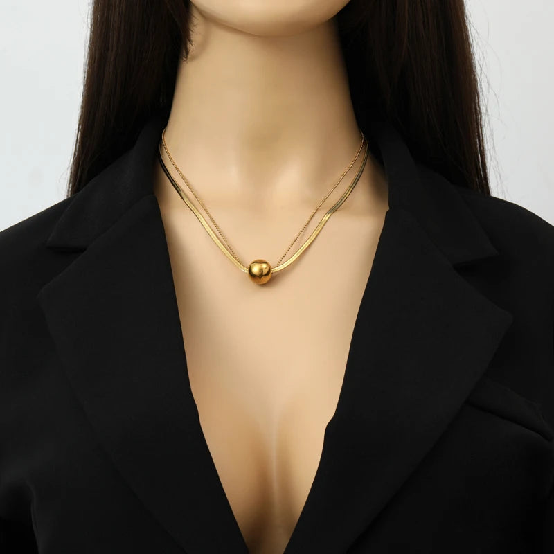 Geometric Butterfly Tiger Print Necklace