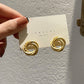 Matte Gold Hoop Round Earrings