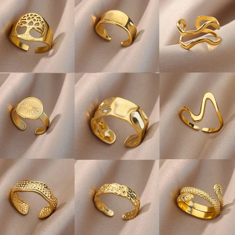 Stainless Steel Irregular Geometric Ring