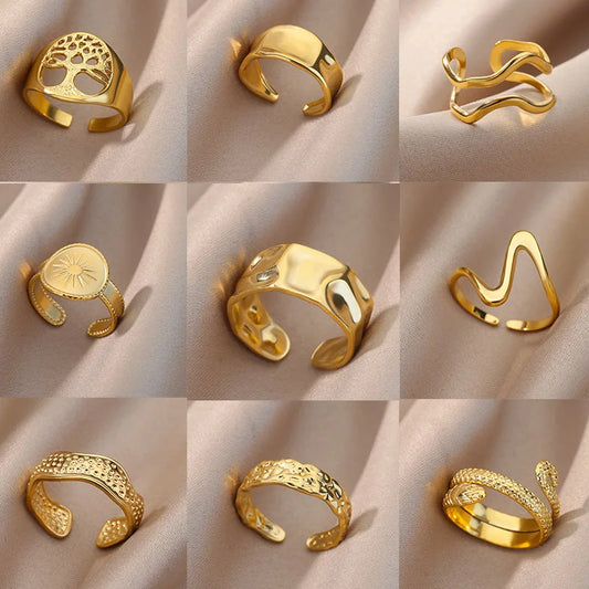 Stainless Steel Irregular Geometric Ring