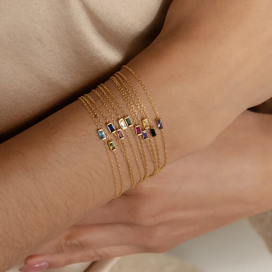 Boho Birthstone Charm Bracelets