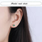 Emerald Round Full Diamond Stud Earring