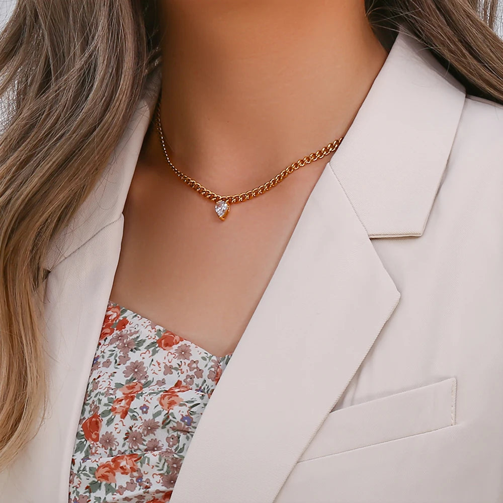 Punk Gold Plated Cuban Necklace