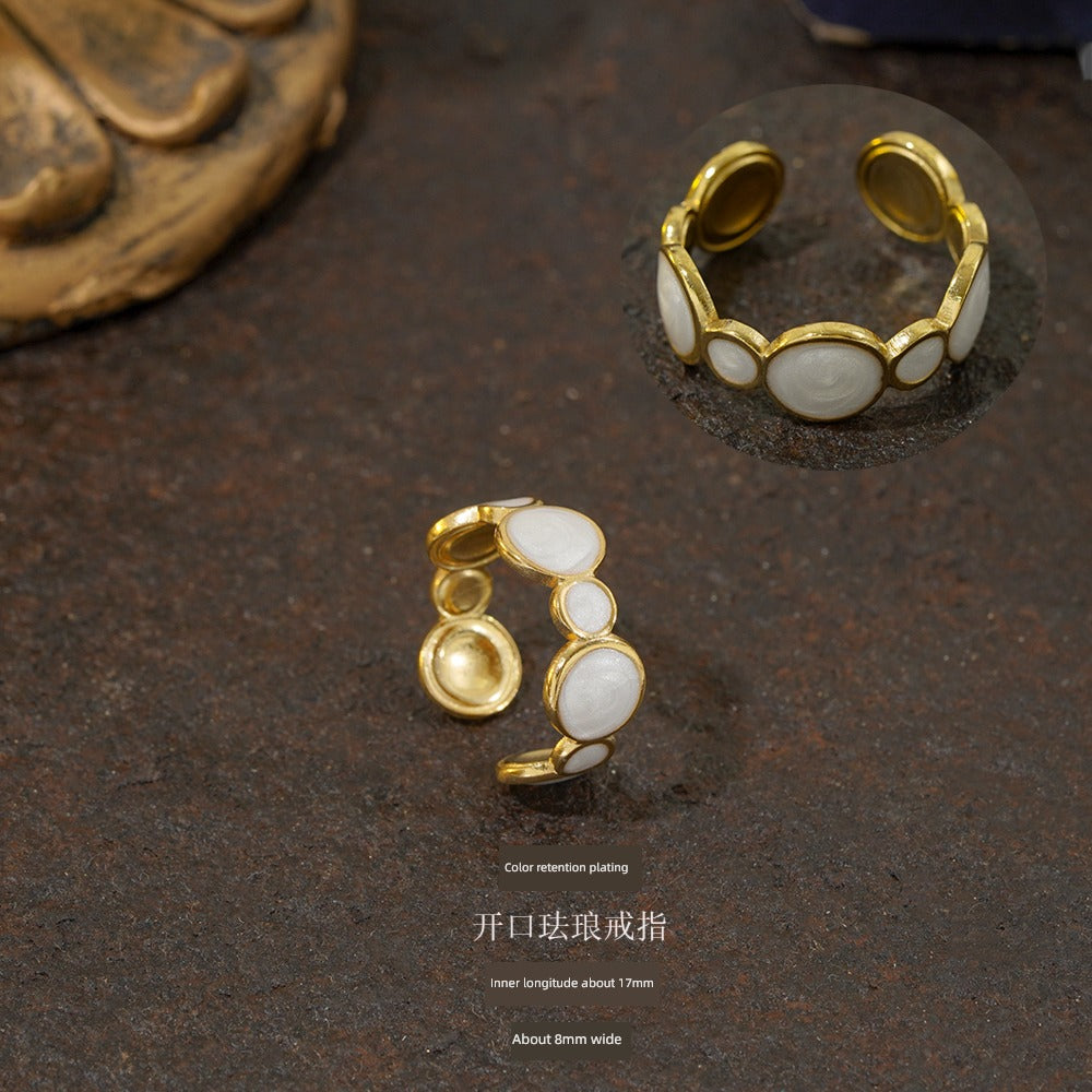 Non-Fading Niche Design Ins Glossy Female Ring