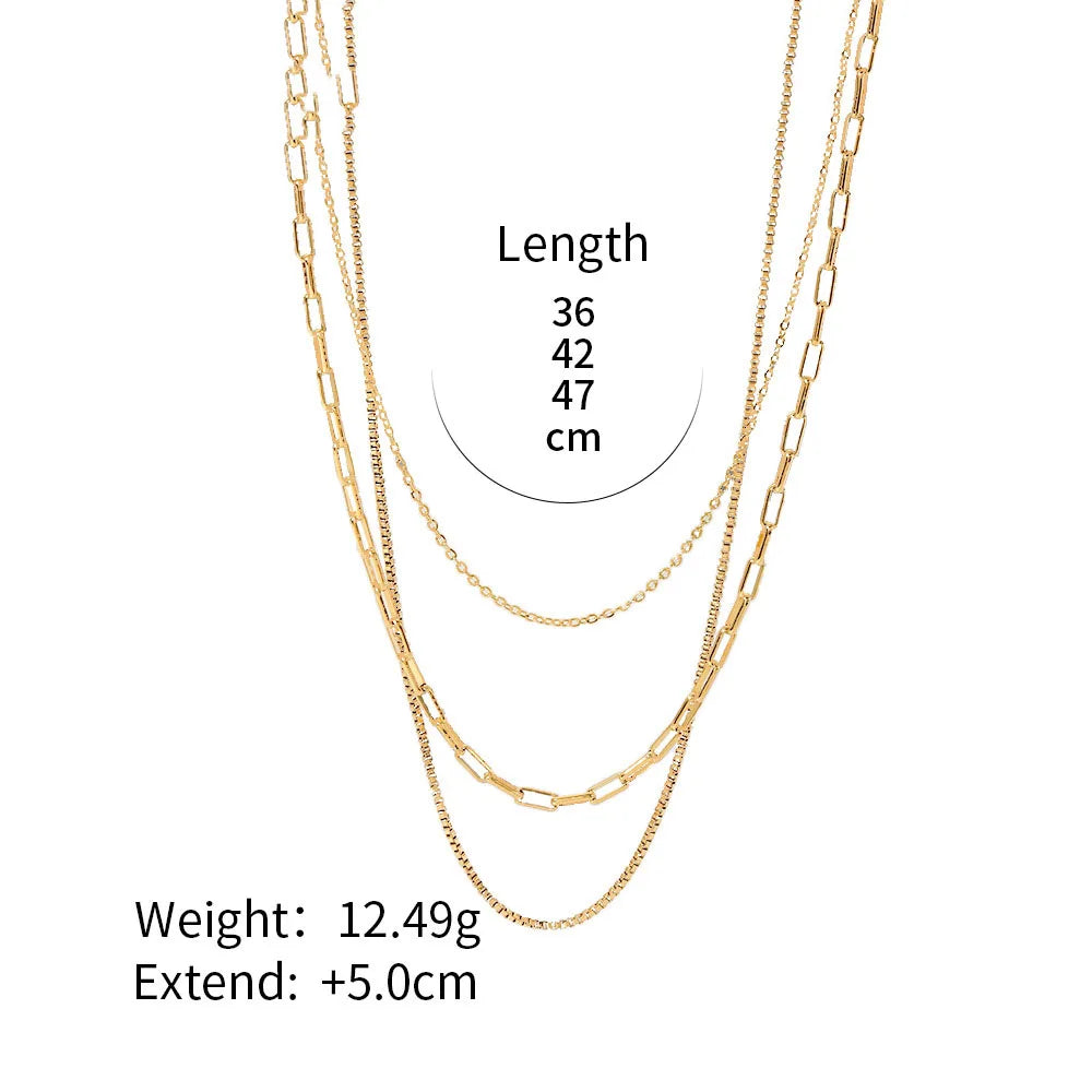 Waterproof 18K Gold Plated Neckalace