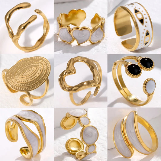 Heart Hollow Adjustable Finger Ring