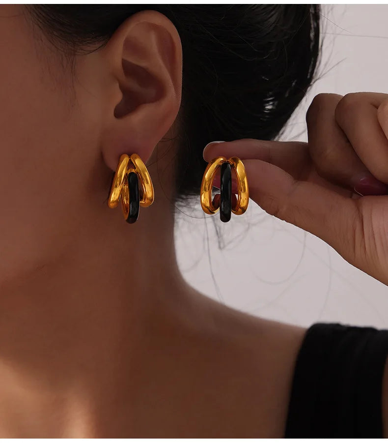C Shape Earrings