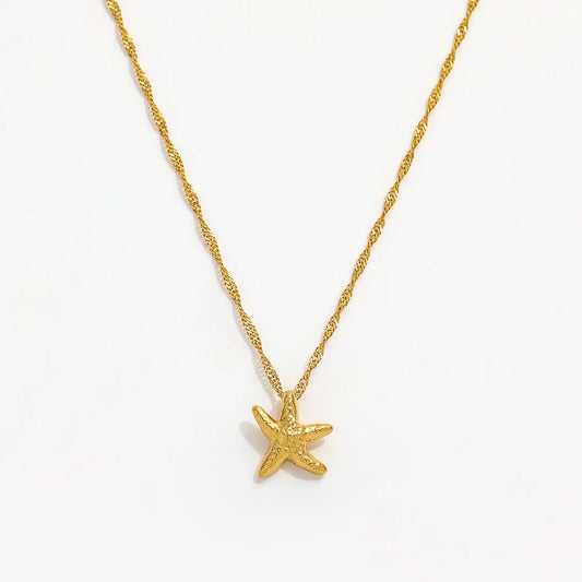 Starfish Pendant Stainless Steel Necklace