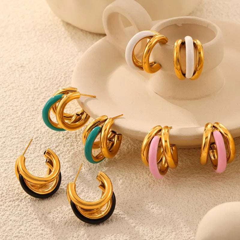 C Shape Earrings