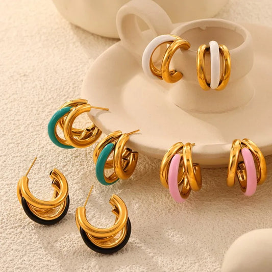 C Shape Earrings