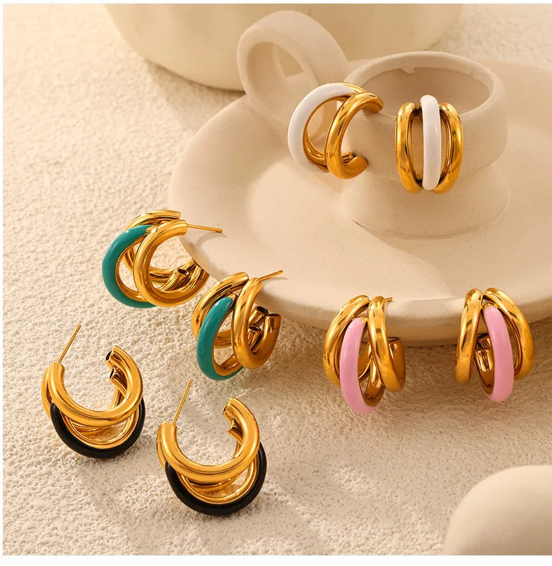 C Shape Earrings