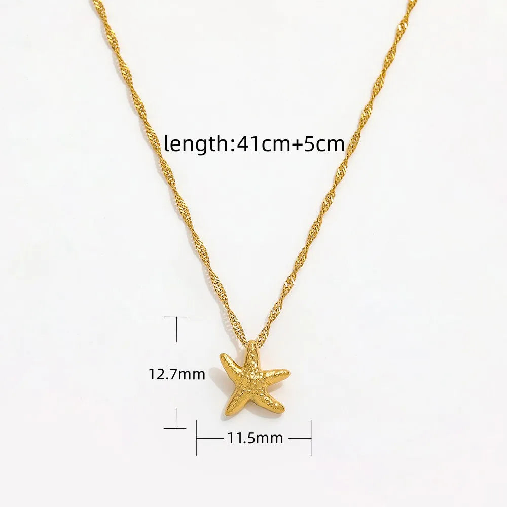 Starfish Pendant Stainless Steel Necklace
