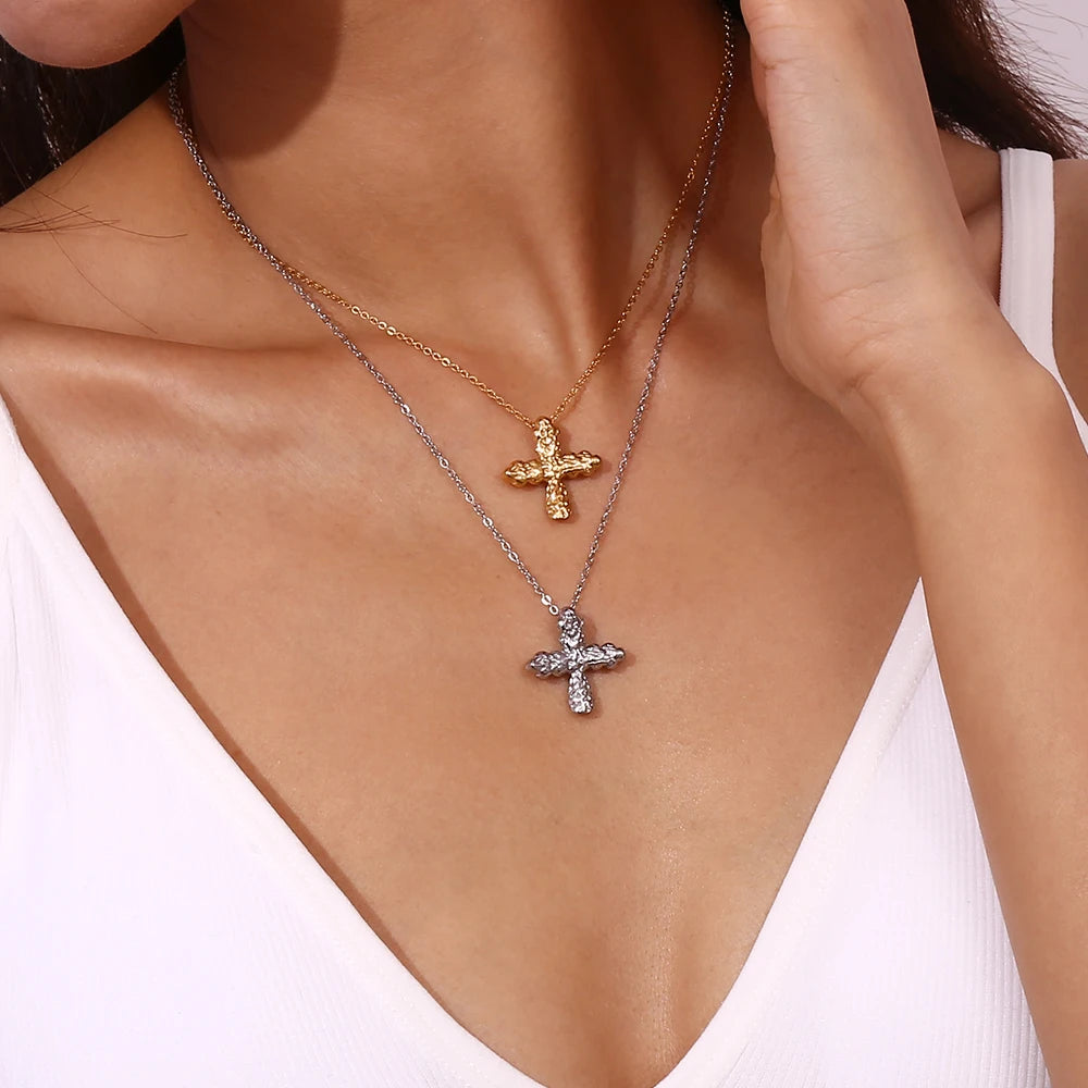 Cross Pendant Waterproof Necklace
