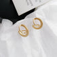 Matte Gold Hoop Round Earrings