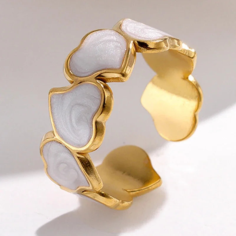 Heart Hollow Adjustable Finger Ring