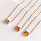 Yellow Pink Cubic Zirconia Square Pendants