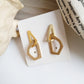 Matte Gold Hoop Round Earrings