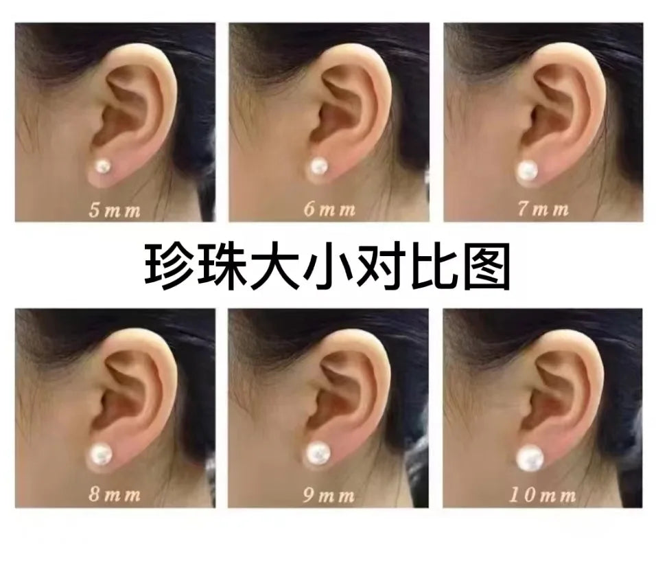 Sea White Baroque Pearl Earrings 14K Yellow Gold